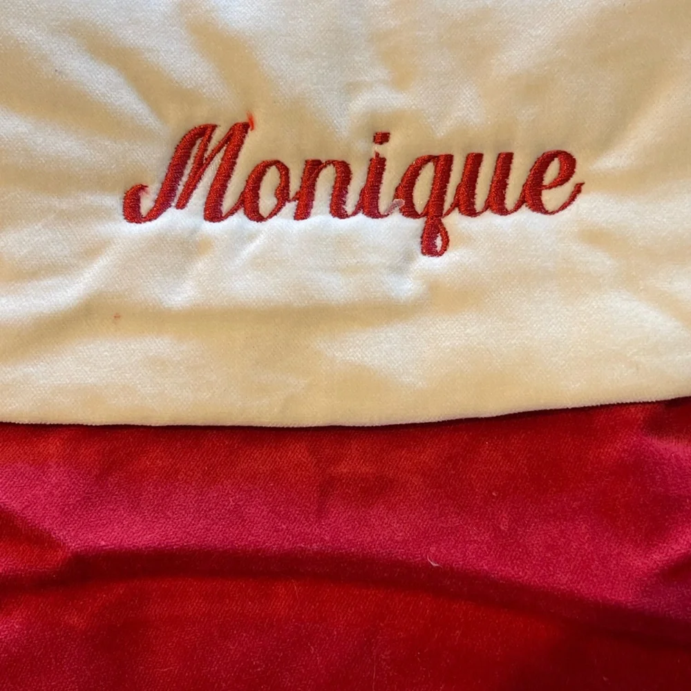 Pottery‎ Barn Red Velvet Christmas Stocking - Monique